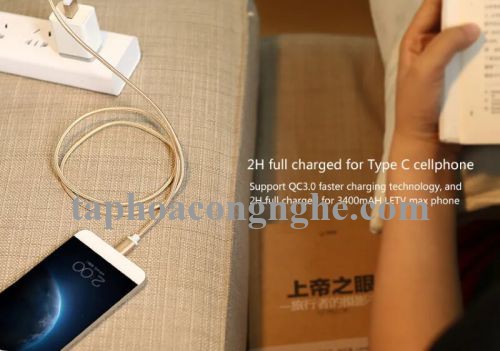 Ugreen 20859 0.5M màu Vàng Dây USB 2.0 sang Type-C đầu nhôm dây bọc vinyl US174 30020859